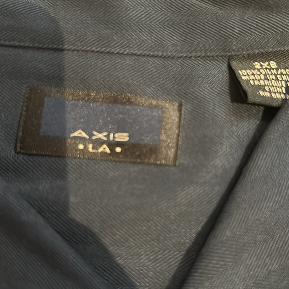 Axis LA men’s short sleeved button down navy blue size 2xb - Picture 2 of 6